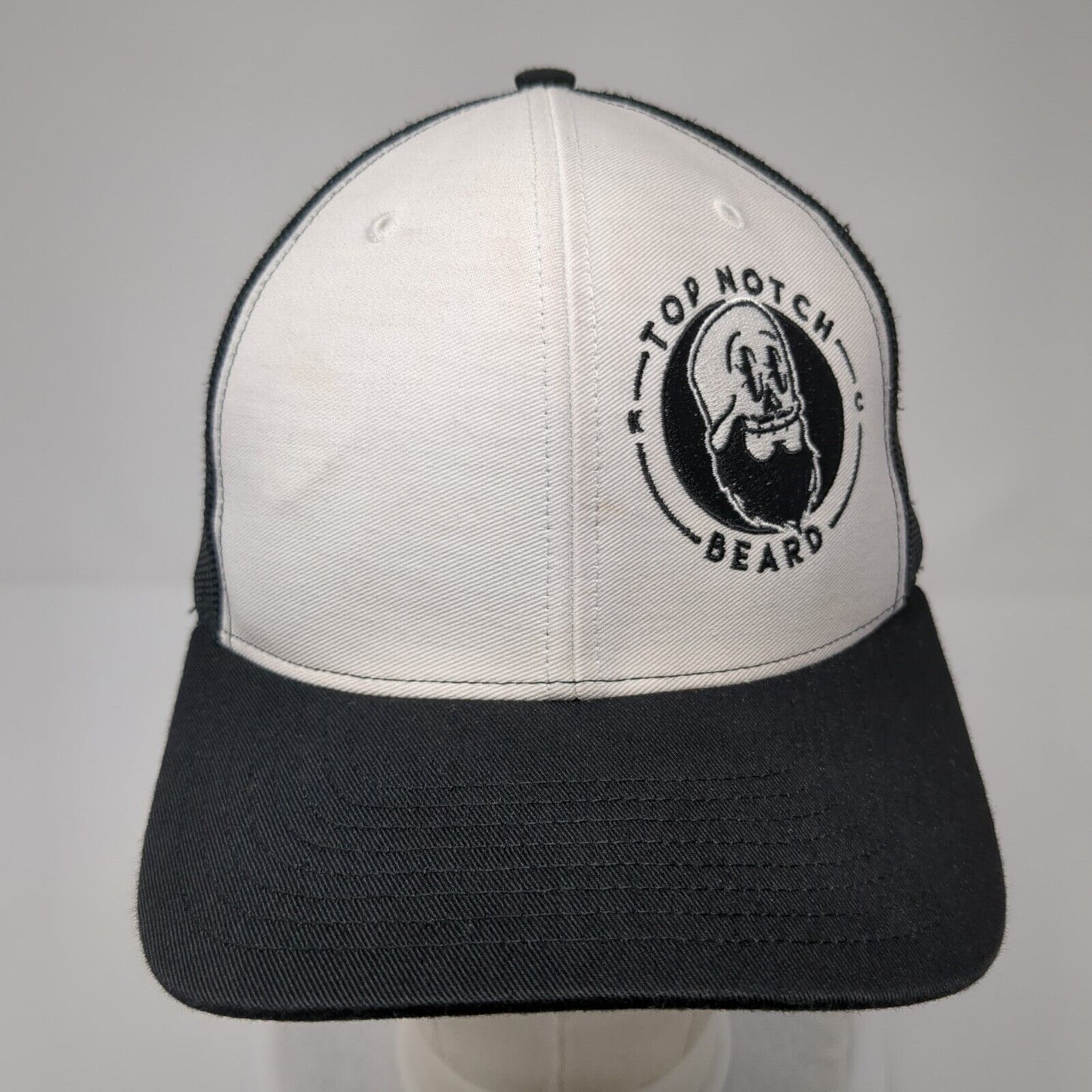 Top Notch Beard Snapback Trucker Hat Black OS Adjustable Mesh Back Richardson