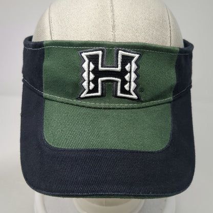 Allied Superstars NCAA Hawaii Rainbow Warriors Visor Black Green One Size Hat