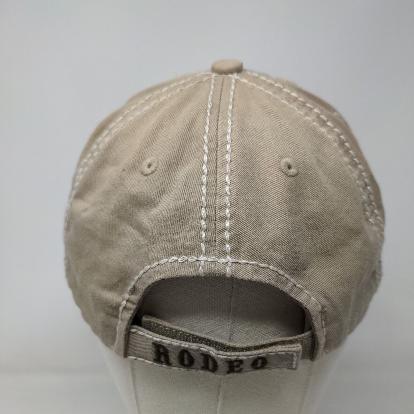 This Ain't My First Rodeo Strapback Hat Brown OS Distressed Kbethos Vintage