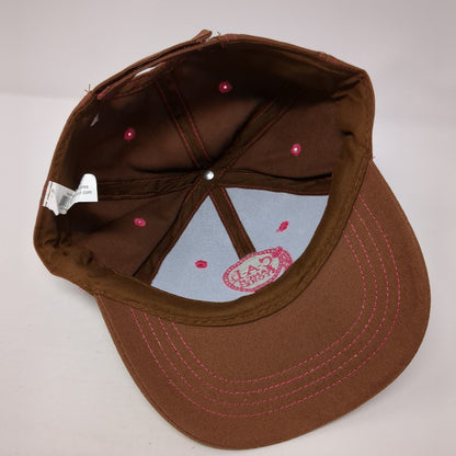 C-A-L Ranch Stores Strapback Hat Brown One Size Adjustable Embroidered 6 Panel