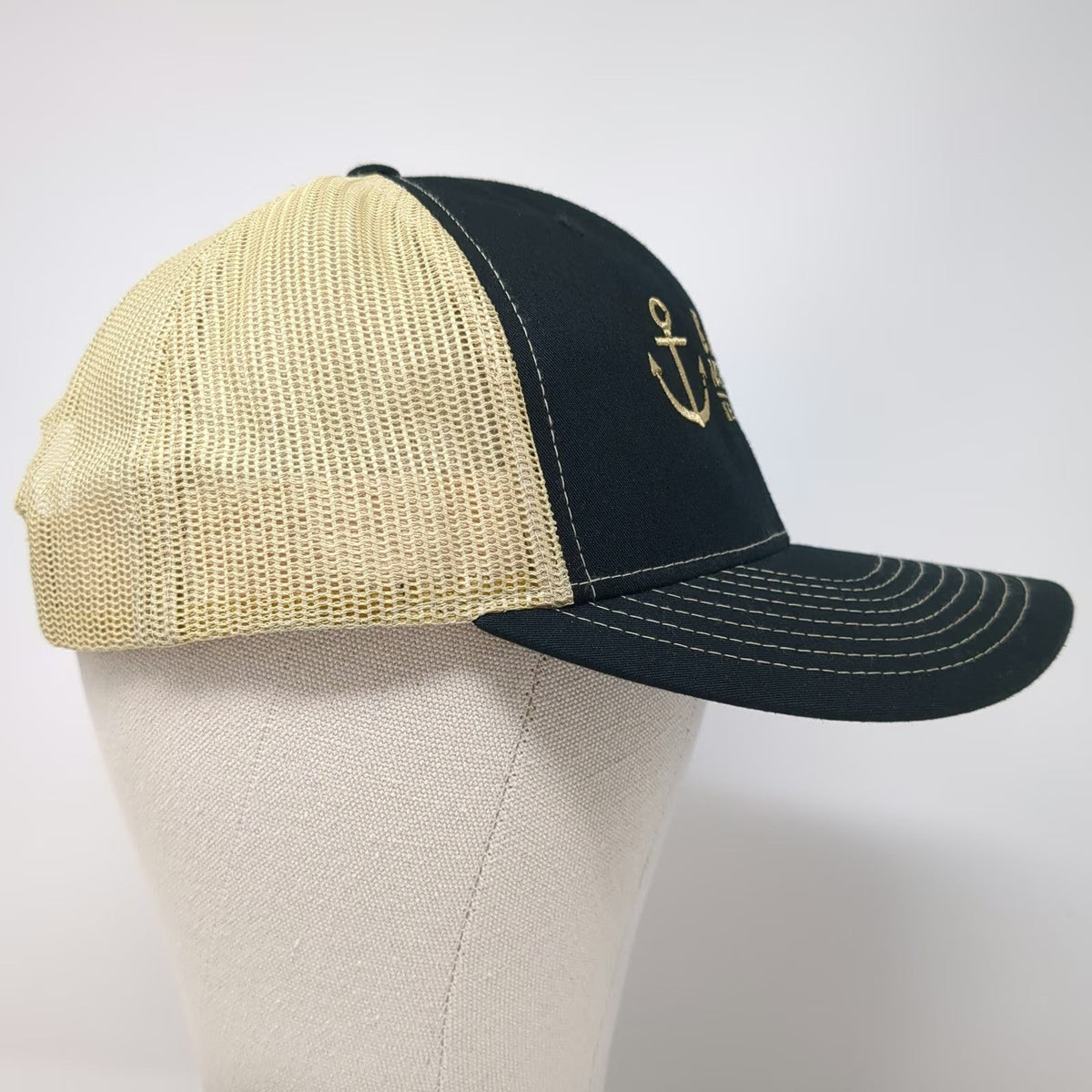 Richardson Trucker Hat Black One Size Baymar Mechanical Anchor Heating Cooling