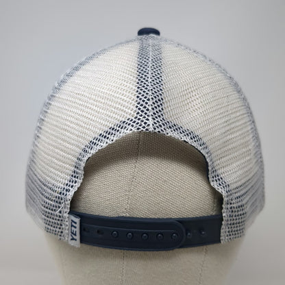 YETI Trucker Hat Blue One Size Snapback Coolers Mesh Green Underbrim Cotton