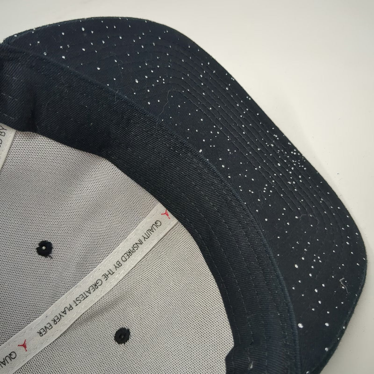 Jordan Snapback Hat White One Size Speckled Nike Air Jumpman Embroidered Logo
