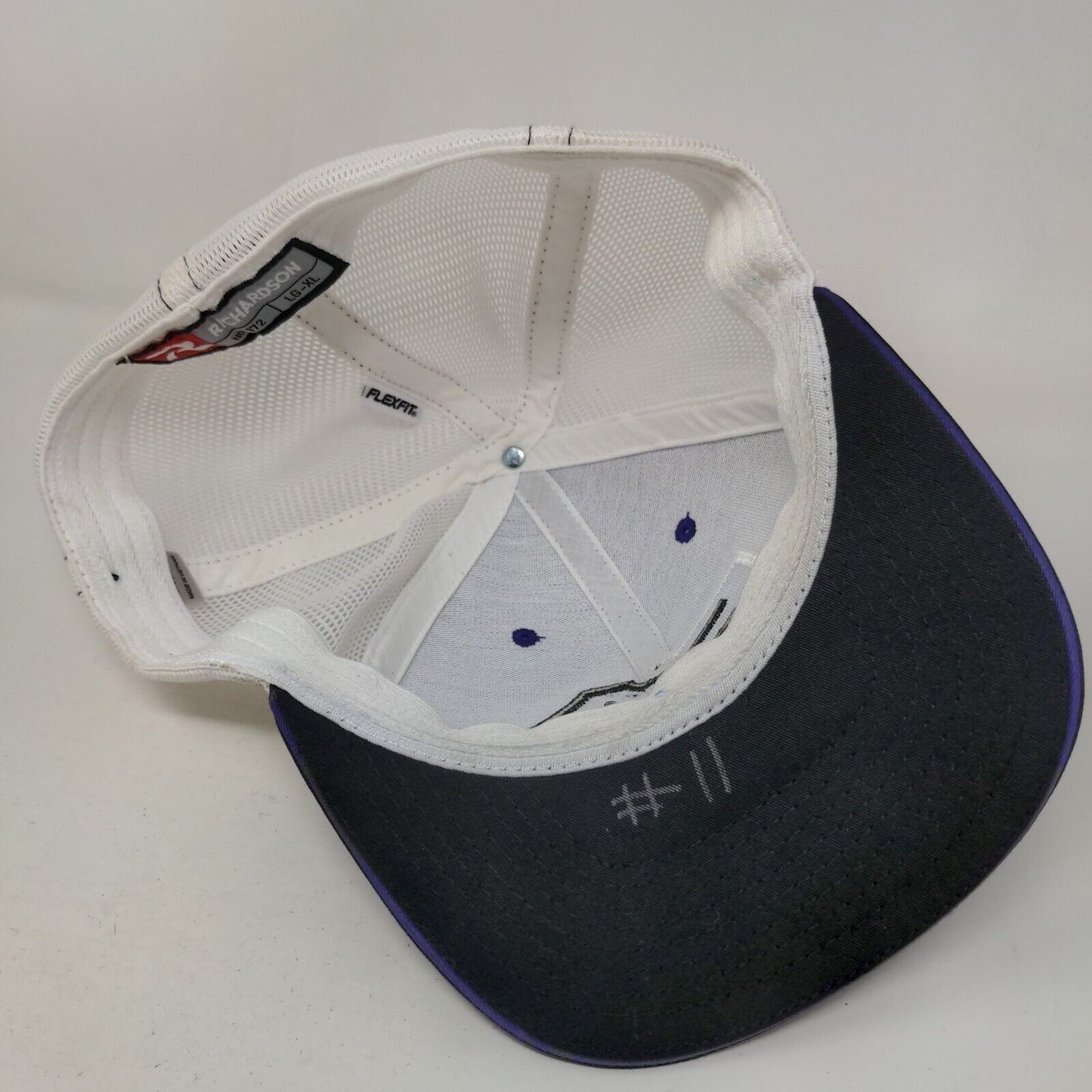 EA Fitted Trucker Hat Multi L/XL Embroidered Mesh Back Colorblock Flex Fit