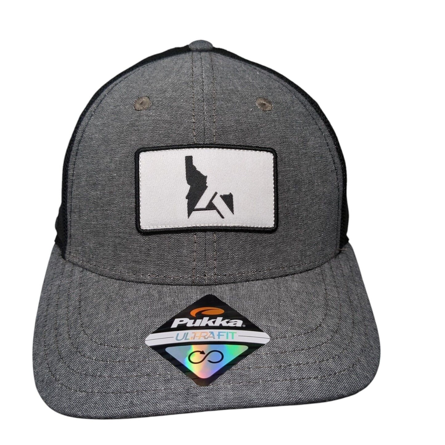 Pukka Snapback Trucker Hat Gray OSFA Ultra Fit Mesh Back W/Tags