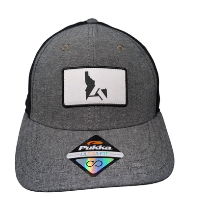 Pukka Snapback Trucker Hat Gray OSFA Ultra Fit Mesh Back W/Tags