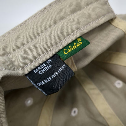 Cabela's Baseball Cap Beige One Size Worlds Foremost Outfitter Slideback Hat