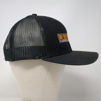 Richardson Trucker Hat Black One Size Bay Area Sportsmen's Hunters Mesh Patch