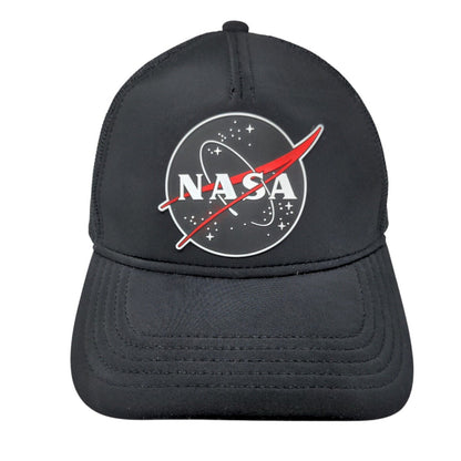 NASA Snapback Trucker Hat Black One Size Adjustable Mesh Back American Needle