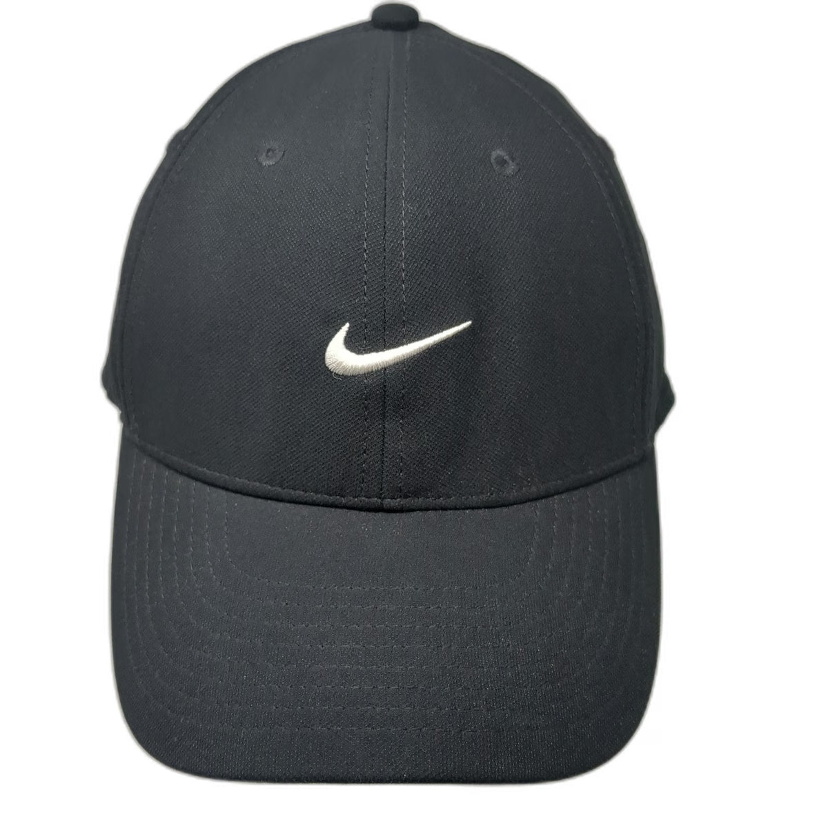 Nike Snapback Hat Black White Gray L Dri-FIT Swoosh 6 Panel Club Cap Athletic