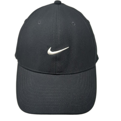 Nike Snapback Hat Black White Gray L Dri-FIT Swoosh 6 Panel Club Cap Athletic