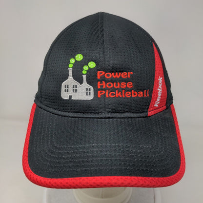 Power House Pickleball Reebok Strapback Hat Black OS Adjustable Embroidered