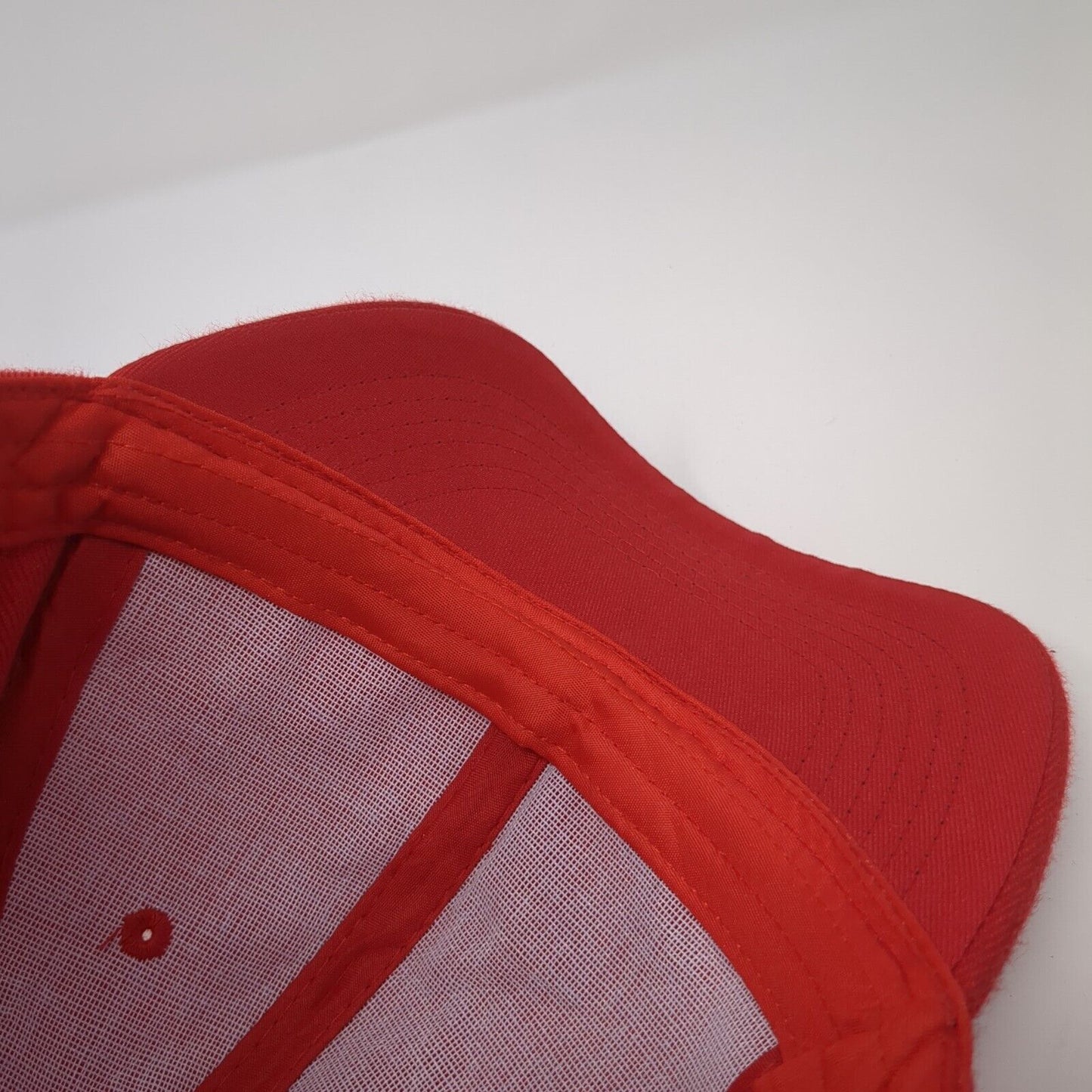 Unbranded Strapback Hat Solid Red One Size Adjustable Blank 6 Panel