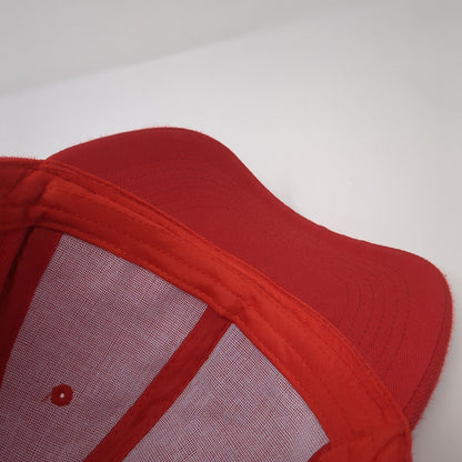 Unbranded Strapback Hat Solid Red One Size Adjustable Blank 6 Panel