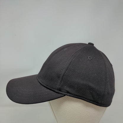 Athletic Works Fitted Hat Rich Black Small/Medium Vent Holes 6 Panel