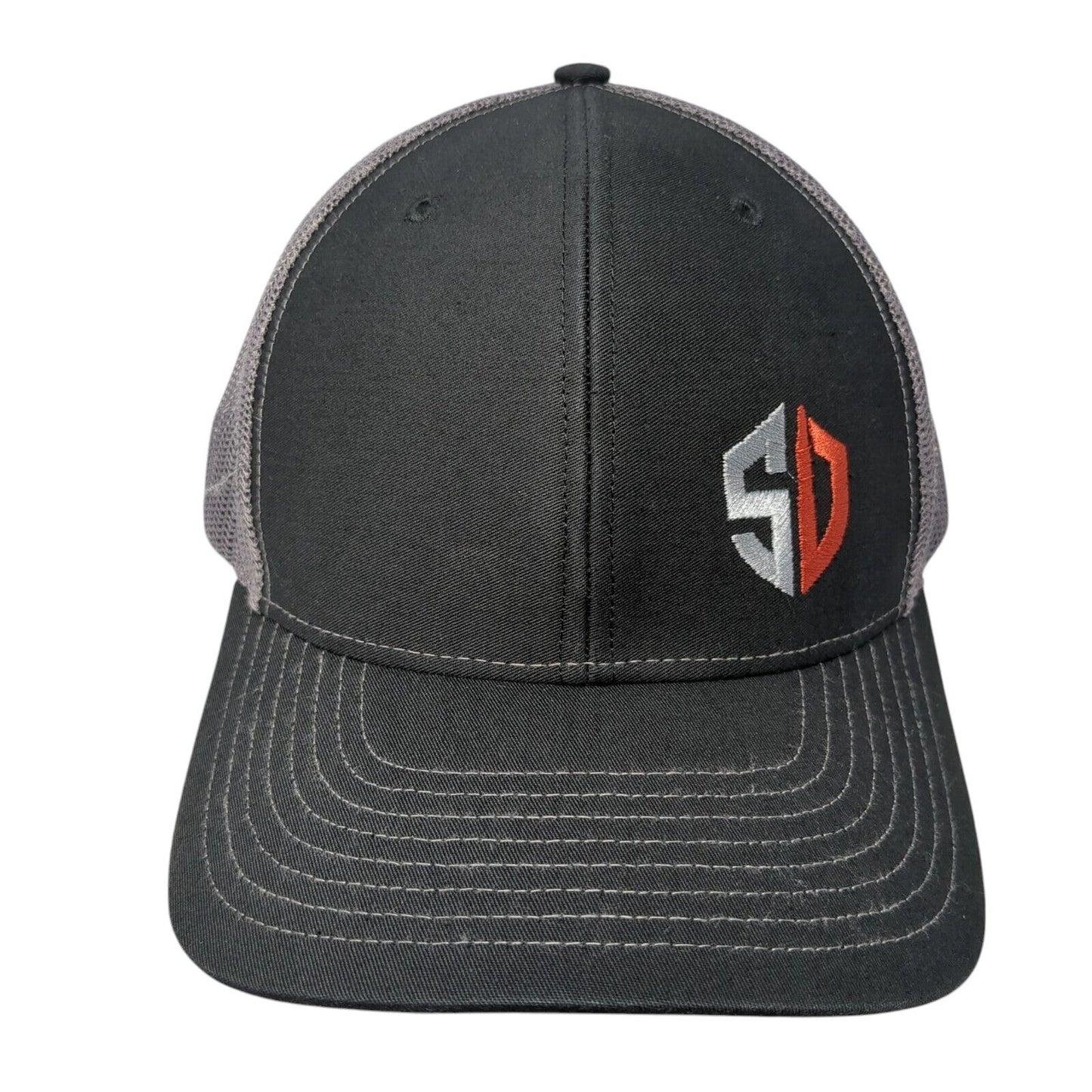 Salute Apparel Snapback Trucker Hat Black One Size Embroidered Logo
