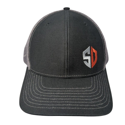 Salute Apparel Snapback Trucker Hat Black One Size Embroidered Logo