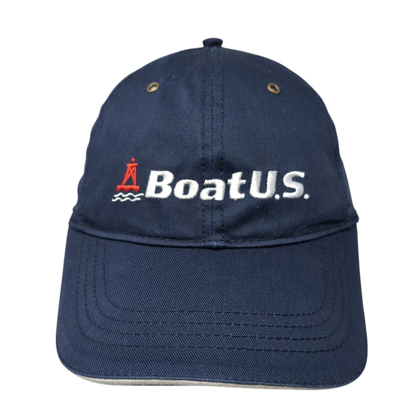 Boat U.S. Since 1966 Strapback Baseball Cap Blue One Size Adjustable Patriotic