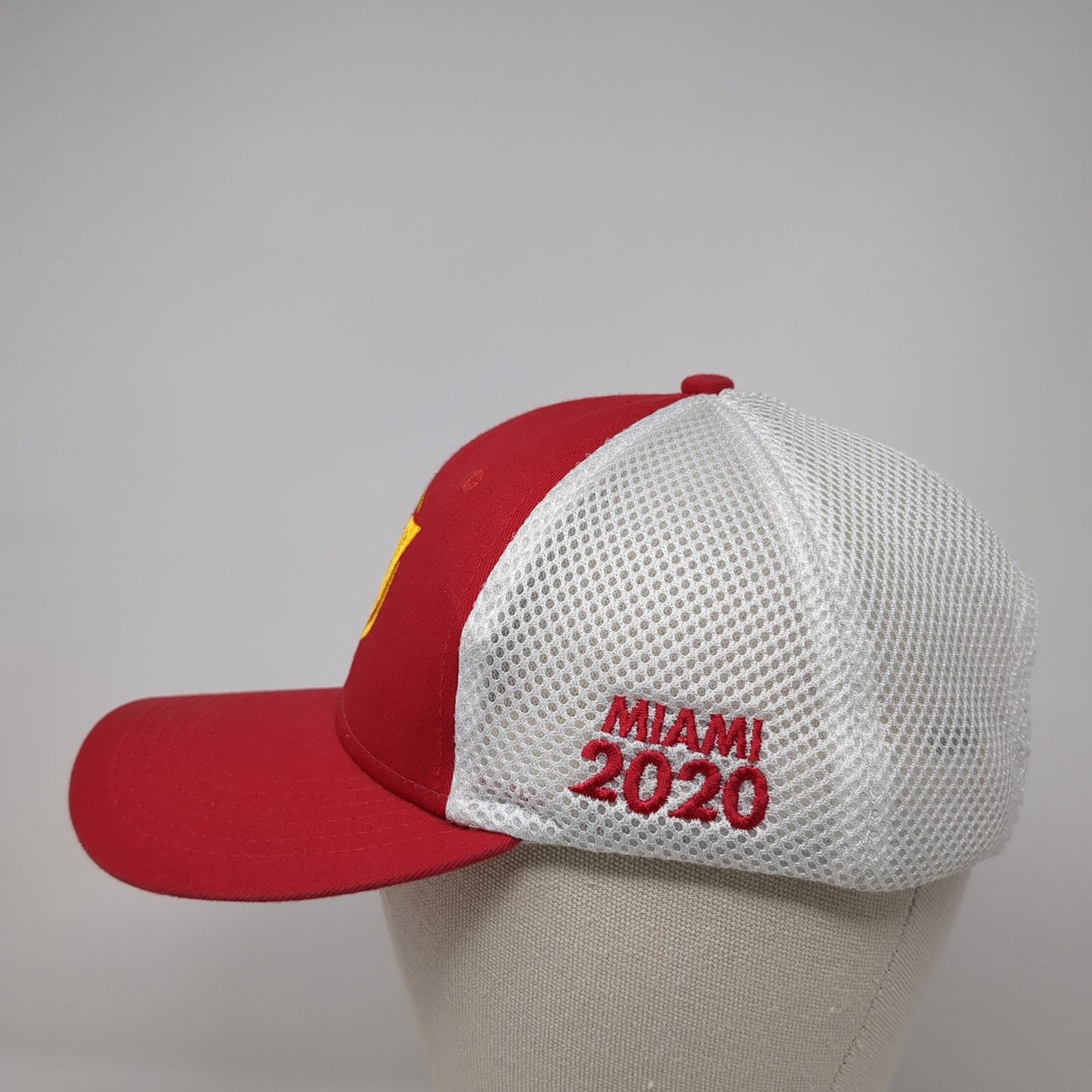 Sportsman Strapback Trucker Hat Red One Size Mesh Back Miami 2020