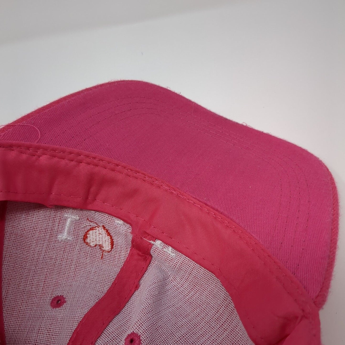 I Love Koh Yao Phang Nga Strapback Hat Pink One Size Adjustable 6 Panel