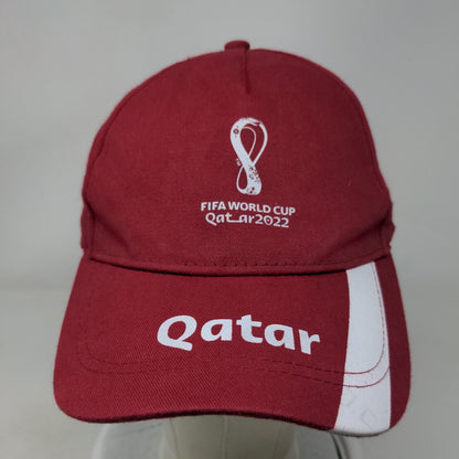 FIFA World Cup Qatar 2022 Snapback Hat Red Size 58 CM Graphic Logo Adjustable