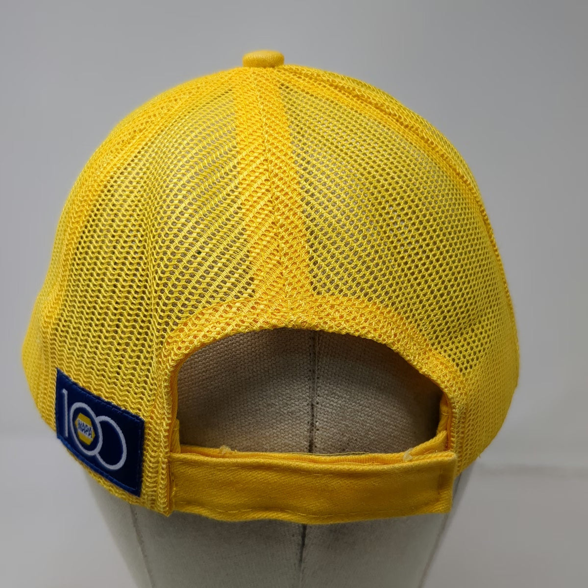 NAPA Parts Baseball Cap Yellow One Size 100th Anniversary Mesh Back Rope Hat