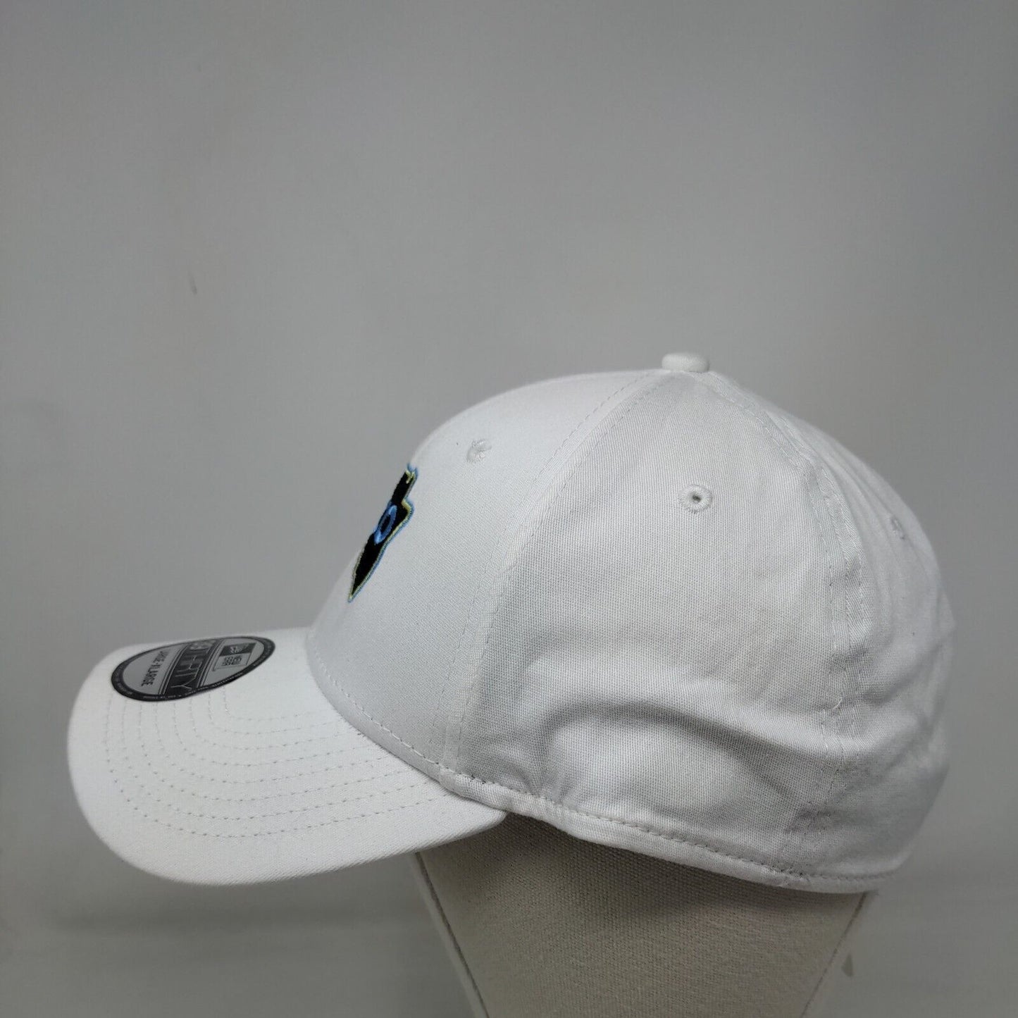 Reco Fitted Hat White L/XL Solid Embroidered New Era W/Tags CustomInk