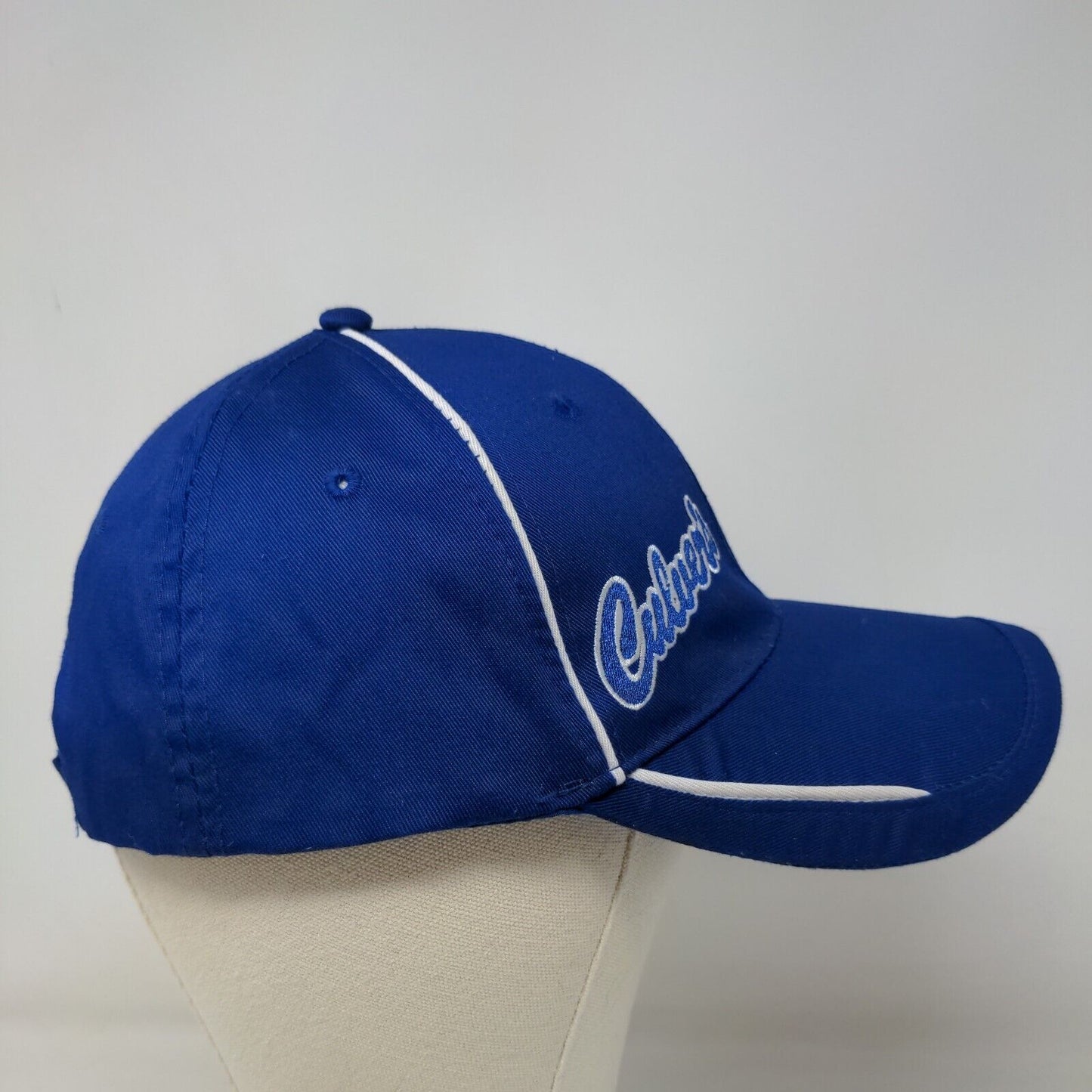 Culver's Men's Strapback Hat Blue Adjustable Embroidered Logo Polycotton