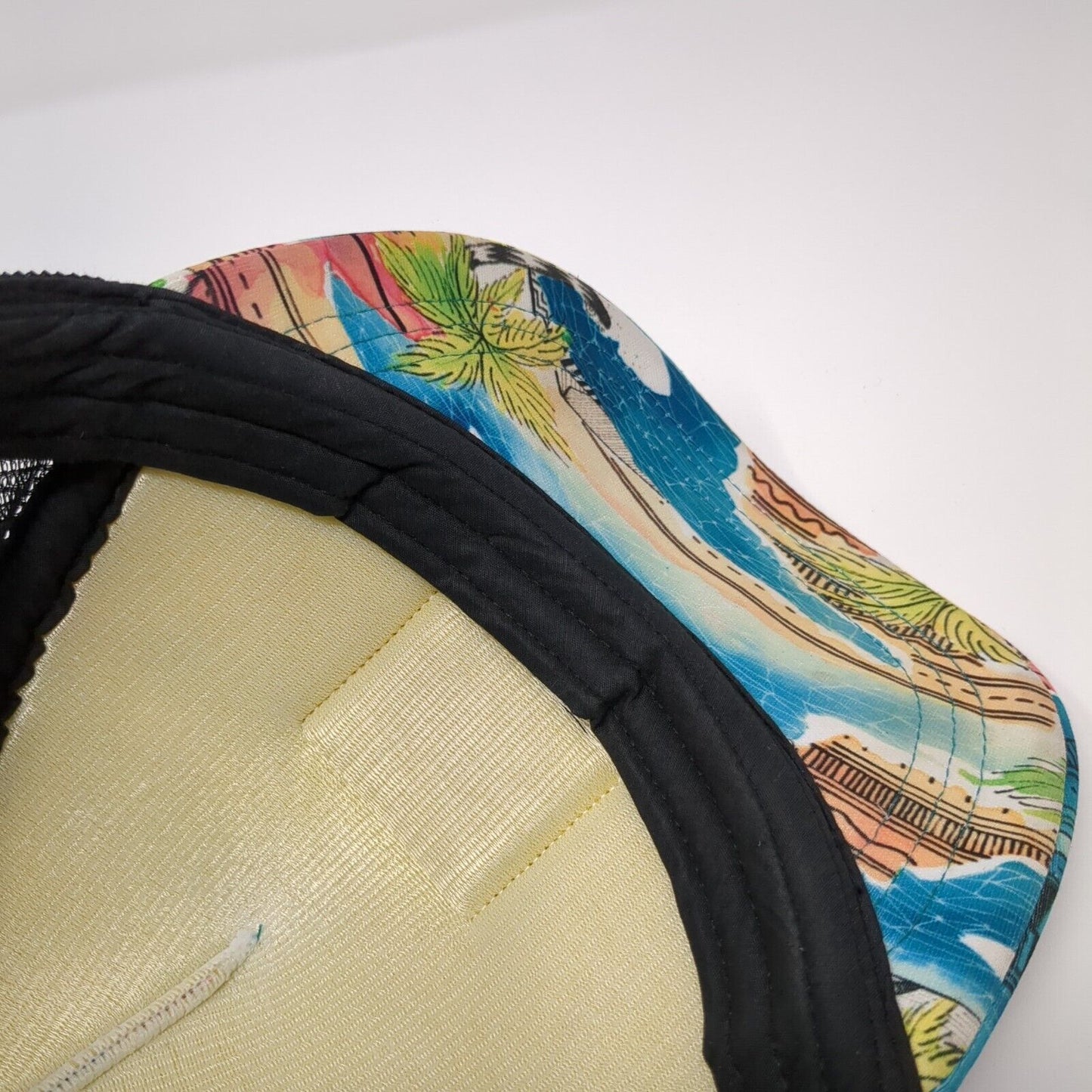 Da Kine Hawaii Snapback Trucker Hat Multi One Size Mesh Back Palm Tree