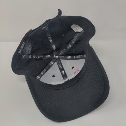 Rithum Strapback Hat Black OSFM Adjustable Embroidered 9Forty New Era Cotton