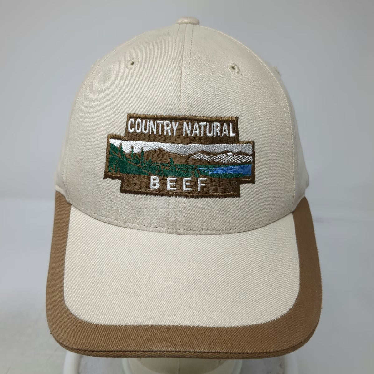 Port Authority Baseball Cap Beige One Size Country Natural Beef Hat Strapback