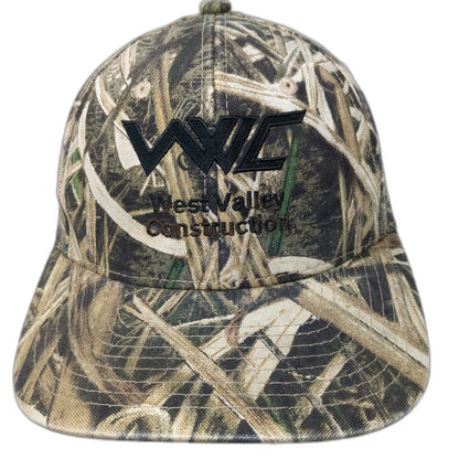Outdoor Cap Snapback Hat Green OSFM WVC West Valley Construction Camo Mossy Oak
