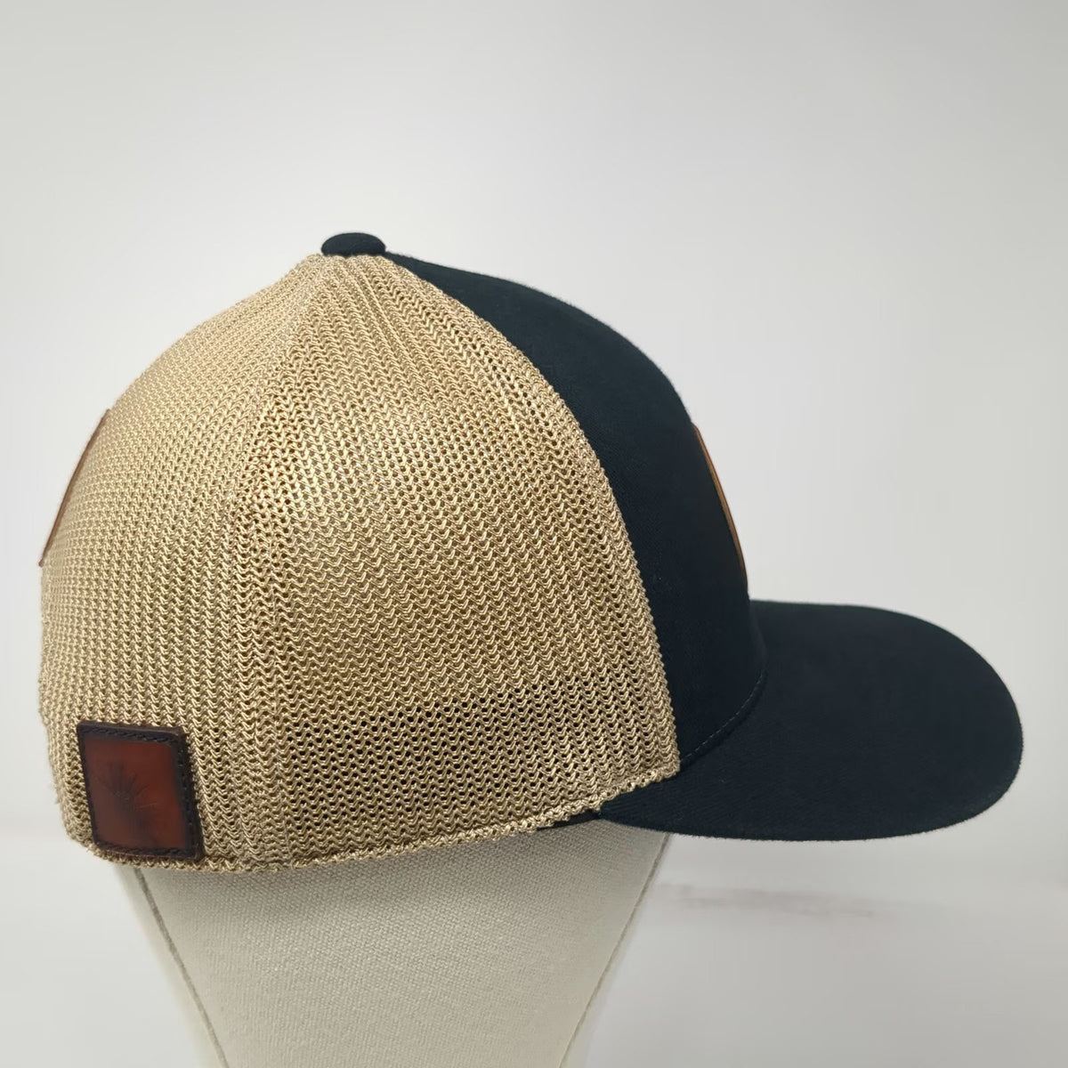 Black Clover Trucker Hat One Size Flexfit 110 Snapback Leather Patch Live Lucky