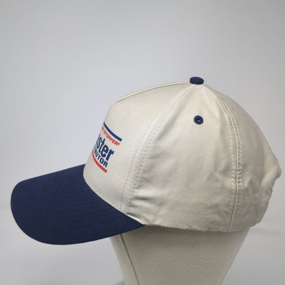 GAF 5 Panel Beige One Size Hat Snapback Weather Stopper Master Distributor Logo