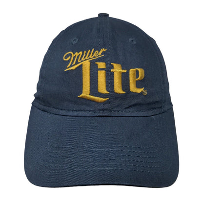 Miller Lite Strapback Hat Blue One Size Embroidered Adjustable 6 Panel