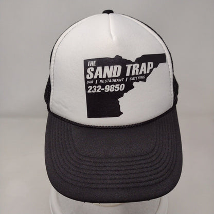 The Sand Trap Bar Restaurant Catering Snapback Trucker Hat Black OSFM Otto