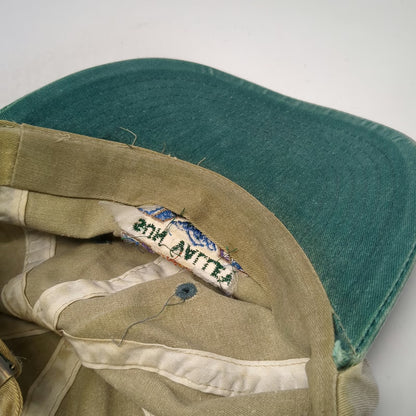 Sun Valley Baseball Cap Beige Green One Size Mountain Embroidery Slideback hat