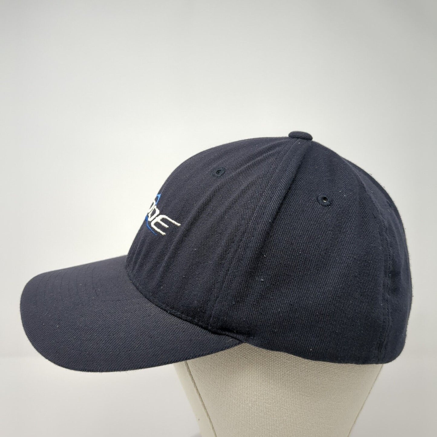 QQE Fitted Hat Blue Large-XL Embroidered Flexfit Yupoong Solid 6 Panel
