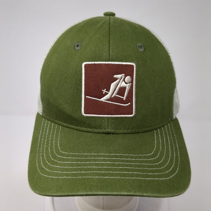 McCall Idaho Strapback Trucker Hat Green One Size Embroidered Logo