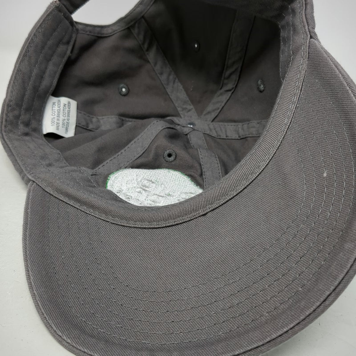 Quick Dry Solutions Green Gray Baseball Cap One Size Adjustable Slideback Hat
