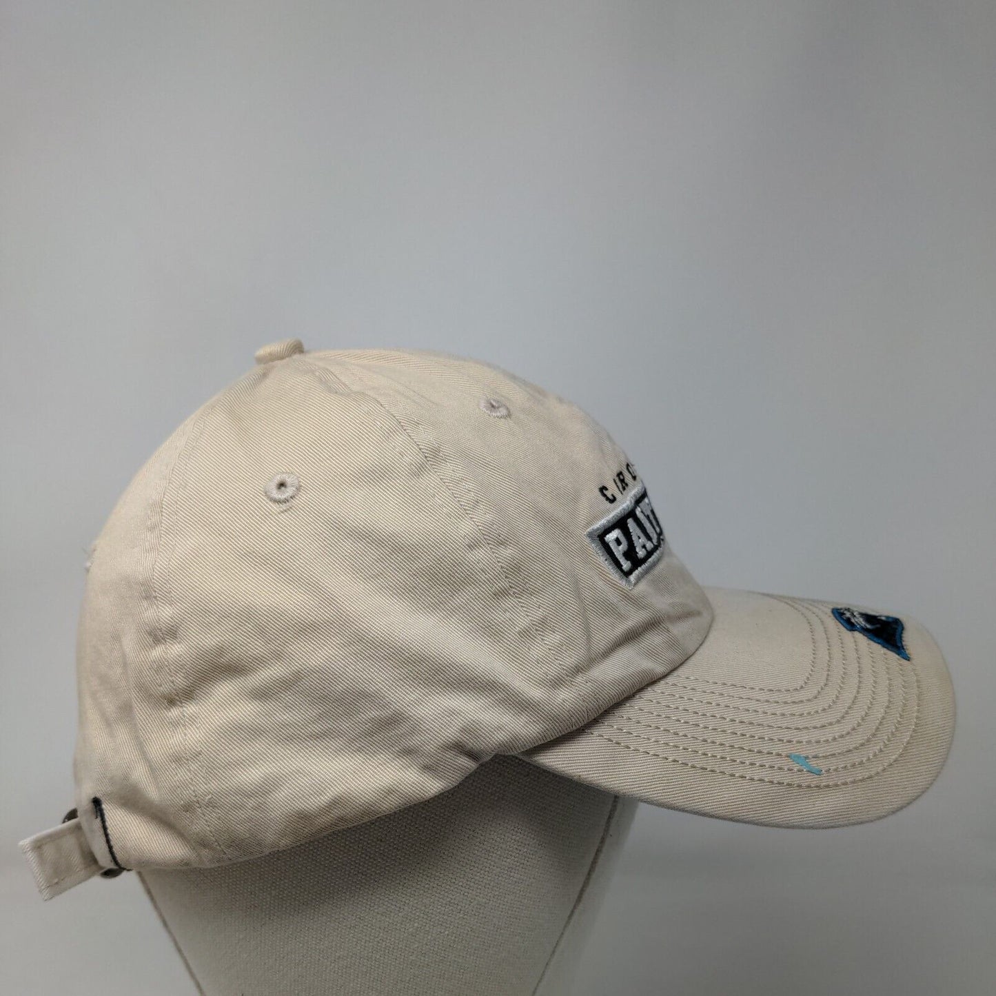 Carolina Panthers Slideback Hat Tan OSFA Embroidered Logo NFL Cotton