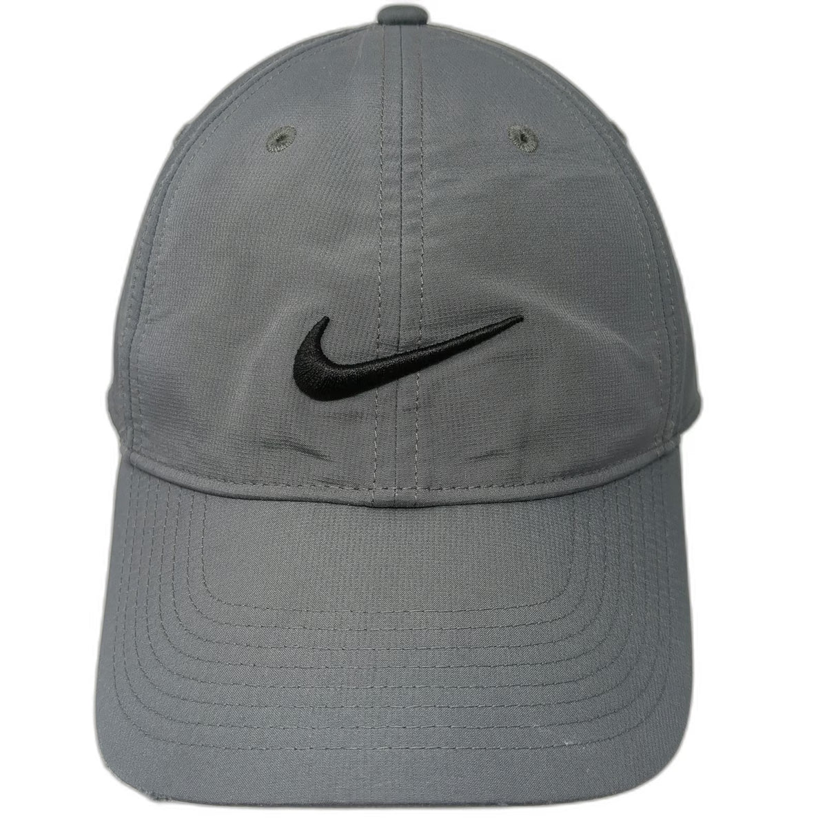 Nike Baseball Cap Gray One Size Hat Dri-Fit Legacy91 Strapback Swoosh Polyester