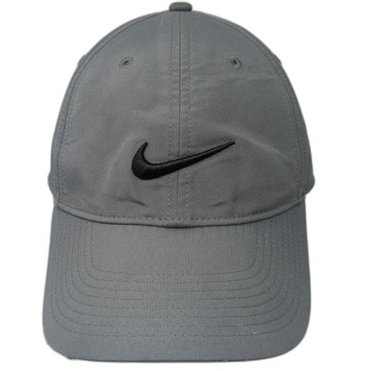 Nike Baseball Cap Gray One Size Hat Dri-Fit Legacy91 Strapback Swoosh Polyester