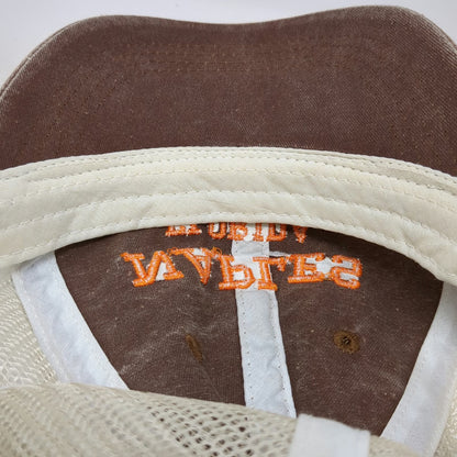 Magu Distributors Brown Baseball Cap One Size Naples Florida Mesh Strapback hat