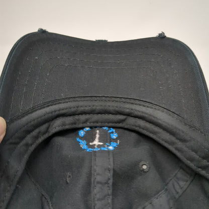 Otto Baseball Cap Black One Size Distressed Jackson Studios Cotton Strapback Hat