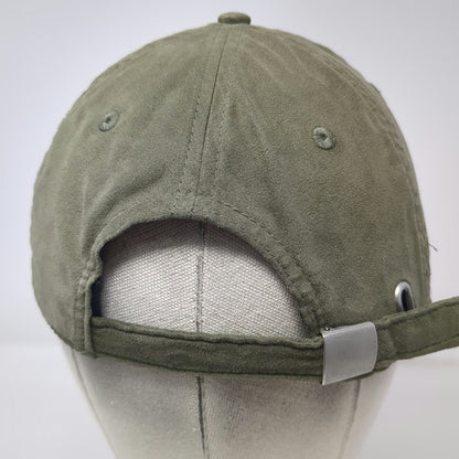 H&M Baseball Cap Green One Size Faux Suede Solid Blank Hat Polyester Slideback