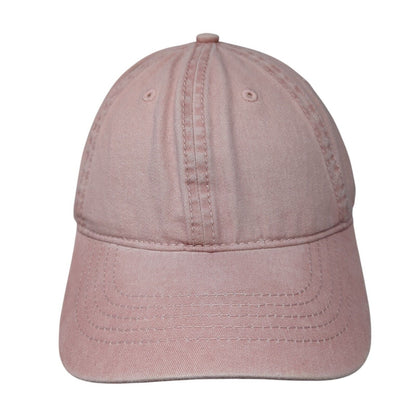Unbranded Slideback Hat Pink One Size Adjustable Vented Holes 6 Panel Blank