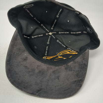 47 Boston Bruins NHL Gray Yellow One Size Cap Bear Logo Slideback Embroidery Hat