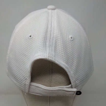 Panama Jack Strapback Hat White OSFM Adjustable Embroidered Breathable Mesh