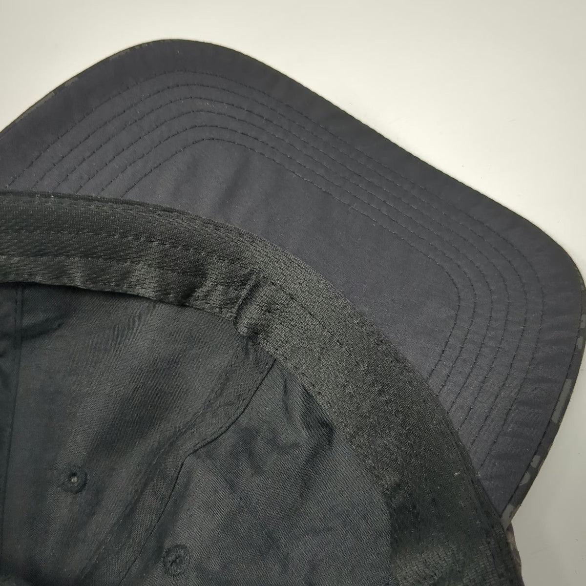 Athleta Baseball Cap Black Gray One Size Leopard Print Nylon Slideback Hat